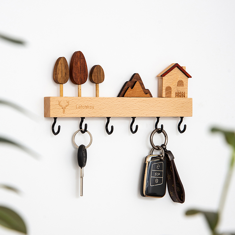 Entryway Key Hook, Wall-Mounted Key Storage Rack for the Entrance Hall, Cute Trendy Decorative Hook, No Drilling Required Entryway Key Hook, Wall-Mounted Key Storage Rack for the Entrance Hall, Cute Trendy Decorative Hook, No Drilling Required