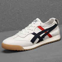 Casual leather shoes mens shoes Forrest Gump shoes mens sports shoes summer breathable thin section leather all-match sneakers small white shoes