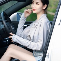 Japan bicycling sunscreen for driving anti-UV theorist sleeves integrated shawl summer women sunshades
