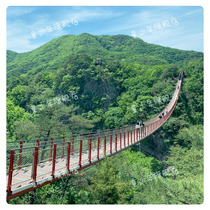 Large outdoor scenic farmhouse parent-child wooden suspension bridge water pontoon plank road suspension bridge amusement equipment manufacturer
