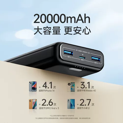 Bull Power Bank 20000 мАч, большая емкость, PD20W, быстрая зарядка, компактный портативный мини-банк питания, подходит для Apple iPhone14 Pro Max/13/12. Официальный флагманский магазин, оригинал.