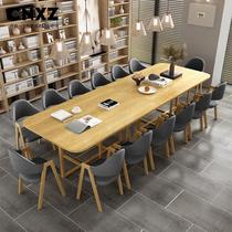 Conference table long table simple modern office desk and chair combination small conference room negotiation table long table workbench