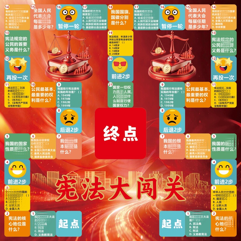 Constitutional Rule of Law, Elementary School Students' Legal Education, Civil Code, Real-Life Flying Chess Mat, Legal School, Judicial Office Promotional Activities
