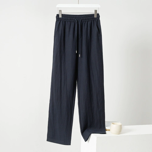 搭念 Летние тонкие шелковые штаны для отдыха подходит для мужчин и женщин, свободный прямой крой