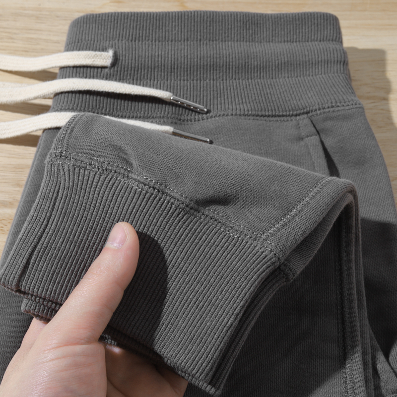Comprehensive Dark Gray American Casual Leggings Sweatpants Charcoal Gray High-Grade Gray Retro Sports Versatile Pants for Men and Women in Autumn