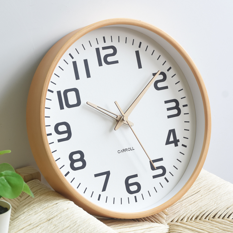 2023 new old man with big words solid wood hanging bell restaurant Nordic log wind clock living room minimalist modern atmosphere-Taobao