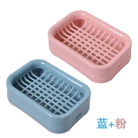 Мыло, синяя розовая мыльница, увеличенная толщина, 2 шт