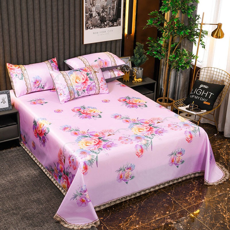  Summer mat Four pieces Summer Lace Ice Silk Single Pieces Mat single beds Single beds 2 0 m Folds 1 