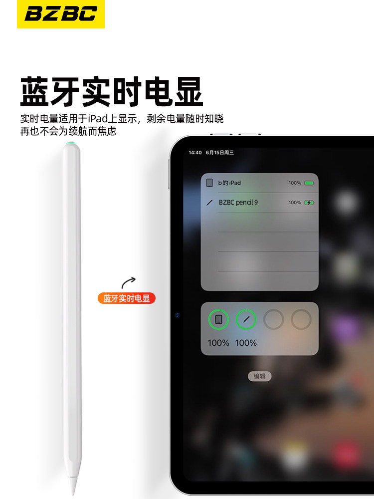 Bzbc Capacitive Pen Is Suitable for iPad Magnetic Charging Apple Pencil 9Th Generation 8Th Generation Pro Stylus Air5 Anti-Accidental Touch Handwriting Touch Screen Replacement for Mini6 Touch Screen Second Generation Drawing Mini6 Active