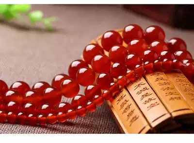 Red agate loose beads