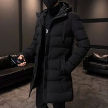 Winter Down Jackets And Coats Men Hooded Collar Long Down Ja