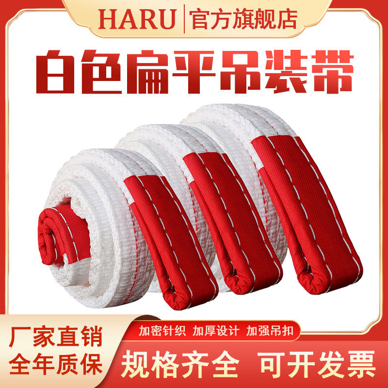 HARU Flat Hanger With Flexible National Mark 1 ton 2 ton 3T5T10 Ton 3m6m Industrial Lifting Sling Crane Harnesses
