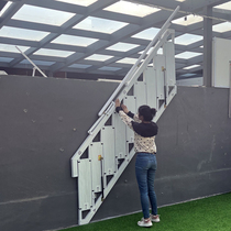 Wall-mounted folding staircase home loft side wall-mounted step ladder outdoor loft duplex small apartment building stairs