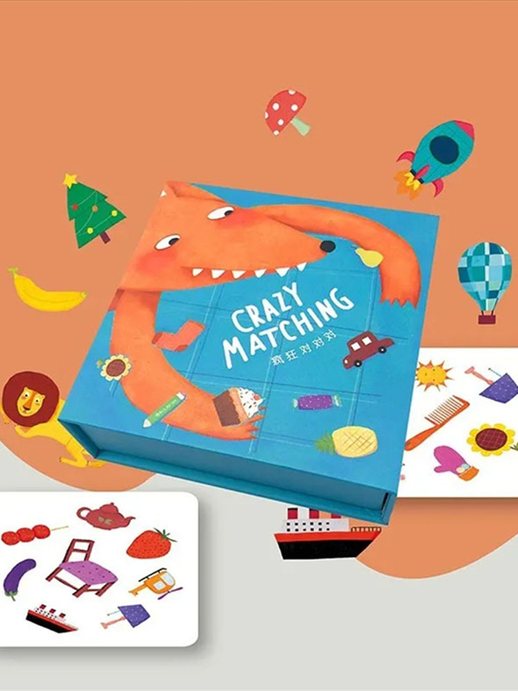 Children's crazy pair-to-pair Douyin same training, concentration, enlightenment, board game, interactive animal card, pair-to-touch