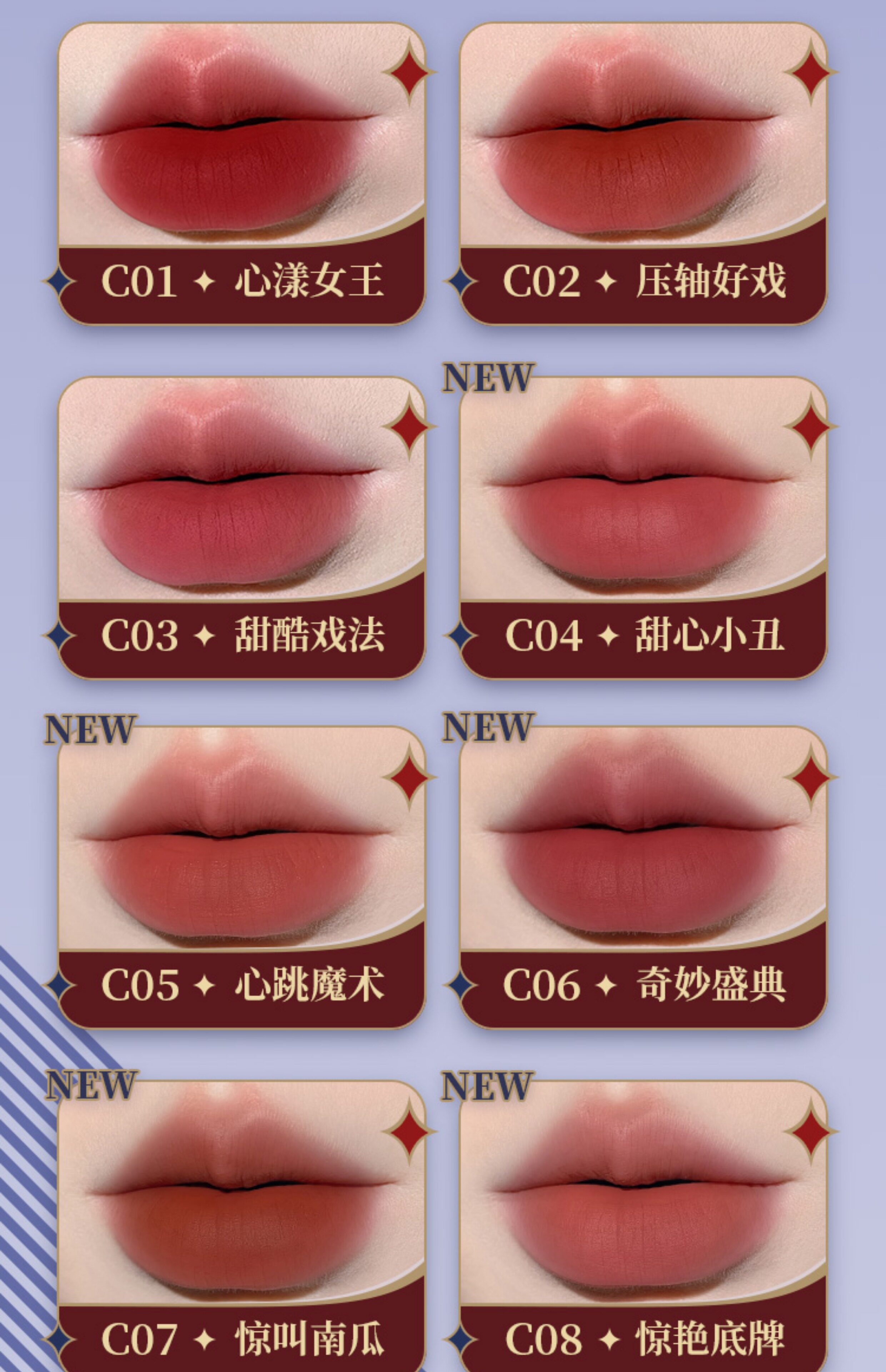 【中国直邮】 醉时光 可爱物语奇境马戏三支礼盒装C01/C04/C08 *3支