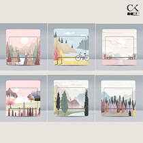 Wall Switch Socket Shelter Adornment Landscape Landscape Creativity Individuality Nordic Wind Renovation Removable Wall Sticker Painting