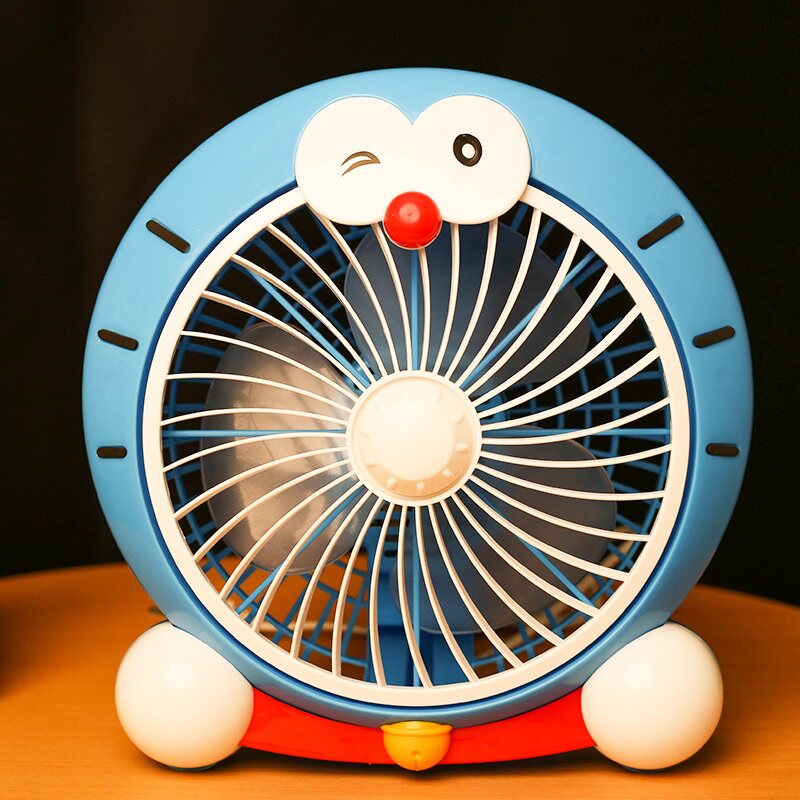 Cartoon small electric fan mini student dormitory bed office desktop silent bedroom bedside small fan