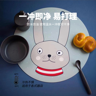 Scandinavian Danish Oyoy Placemat Silicone ins Style Primary School Student Family Kidsren's Insulation Mat Cute Animal Waterproof