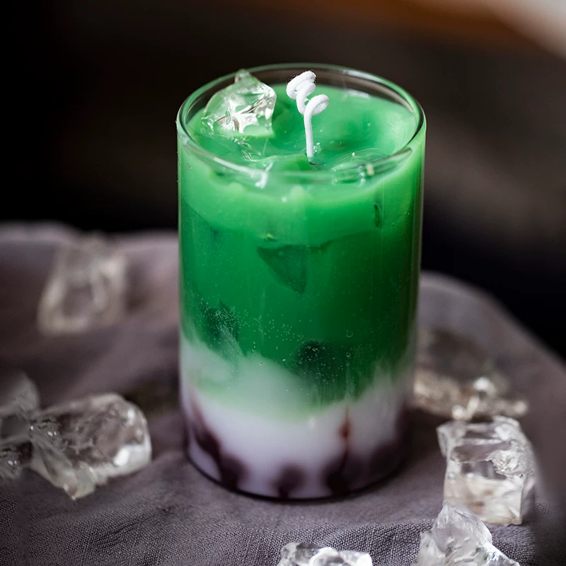 Органическое пчелиное восковое восковое агат, ароматерапия, свеча, стекло, DIY