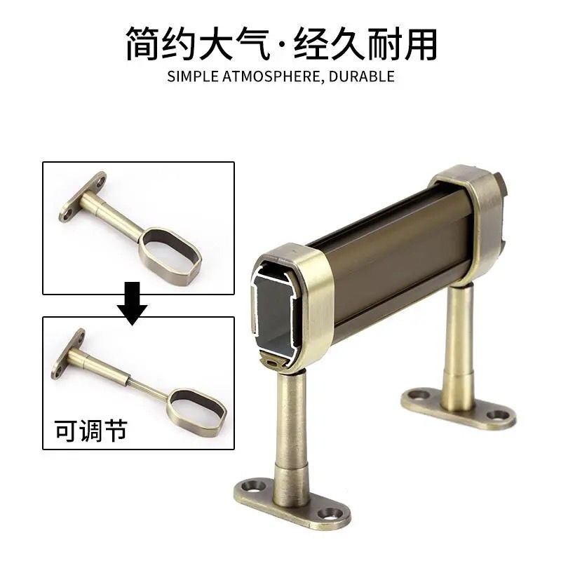 Thickened wardrobe clothes rail base zinc alloy flange seat fixed pipe seat wardrobe clothes rail hanger hardware accessories