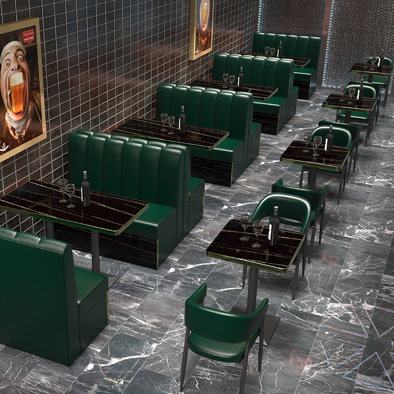 Cardseat Sofa Retro Commercial by Wall Coffee West Restaurant Milk Tea Bar Themed Music Qing Bar and Chair Combination