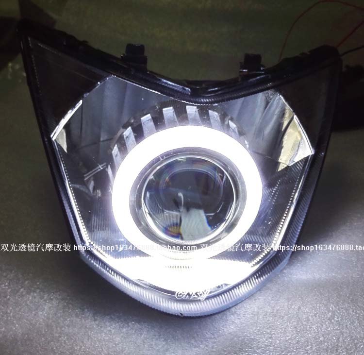 Flying Eagle WISP RSZ1 2 3 tốc độ xe máy lắp ráp đèn pha đôi ống kính ánh sáng Xenon Light Angel Devil - Đèn HID xe máy đèn pha xe vision