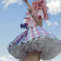 Loretta skirt brace lolita adjustable without bone soft yarn brace daily brace with long crystal yarn Violence fluffy skirt