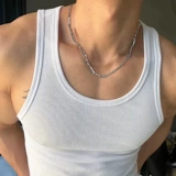 Вы можете носить титановое стальное ожерелье, чтобы обучить мужской модный темперамент, чтобы изменить нишу дизайн красивой инс высокой подготовки пары ключиц