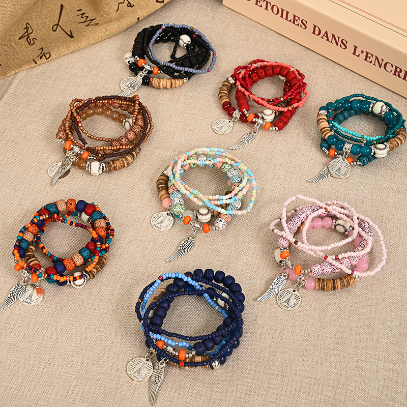 Bohemian Ethnic Style Versatile Multi-Layered Women's Bracelet Niche Design High-End Jewelry Accessories