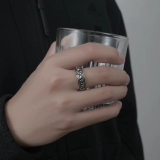 Трендовое ретро кольцо из нержавеющей стали, изысканный стиль, на указательный палец