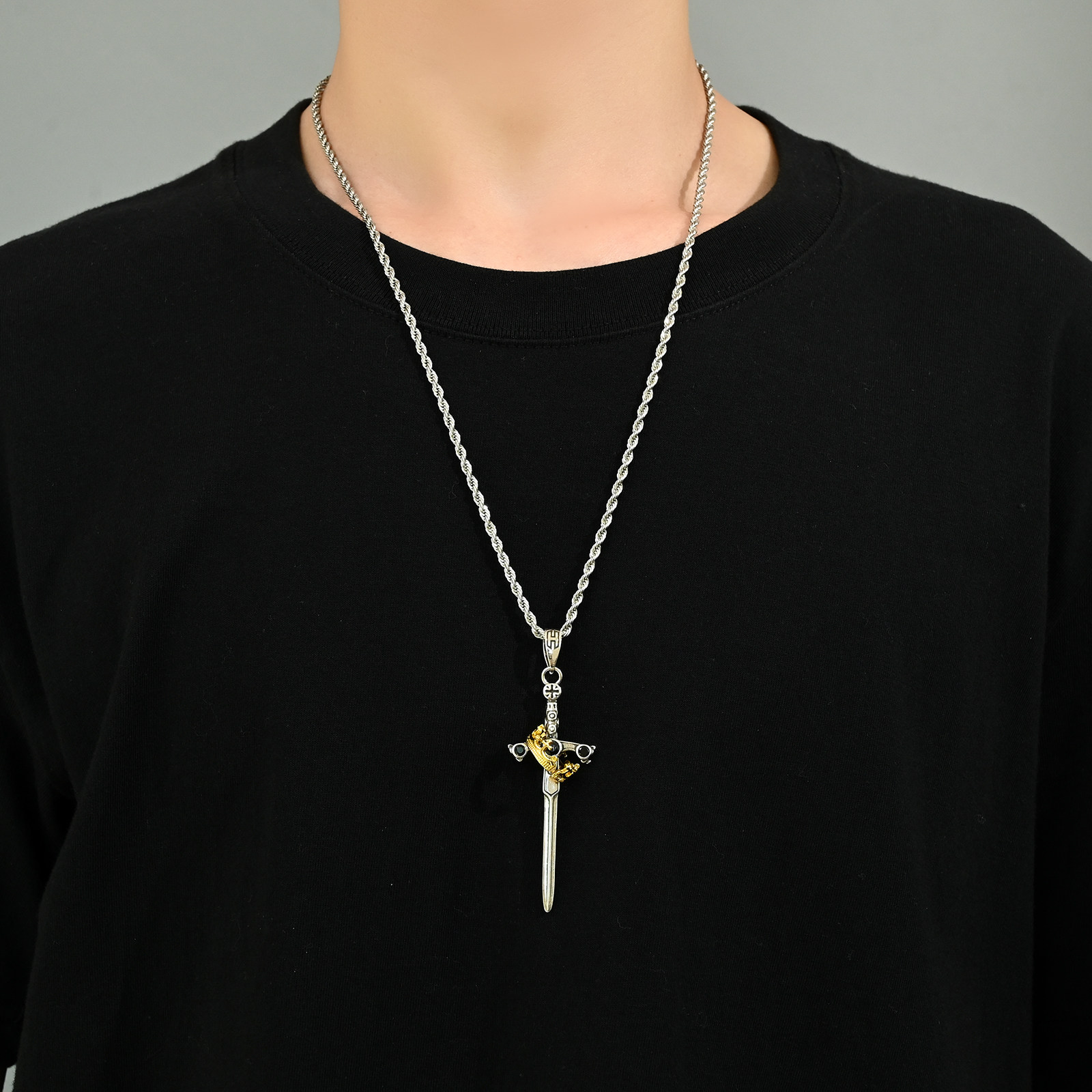 Vintage Knight's Crown Necklace