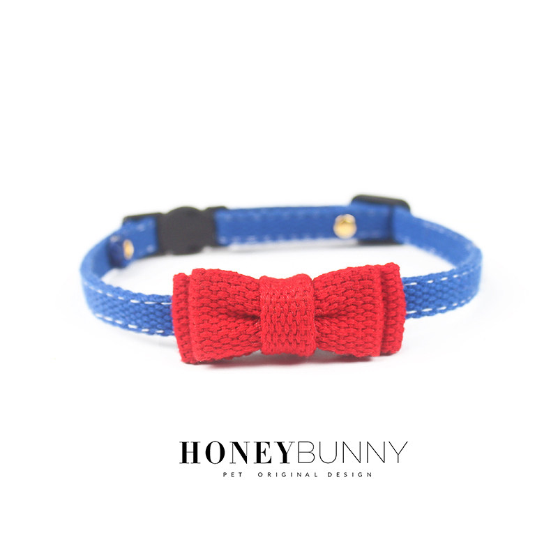 honeybunny kitty safety buckle item ring anti asphyxiation lock dead pet small neckline bell crash-colored bow tie