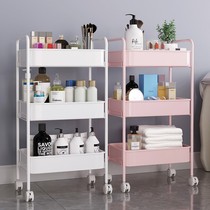 Beauty Cart Beauty Salon Special Little Stroller Shelve Shelve Removable Beauty Hair Tool Car Beauty Chia Grain Embroidered Containing Shelf