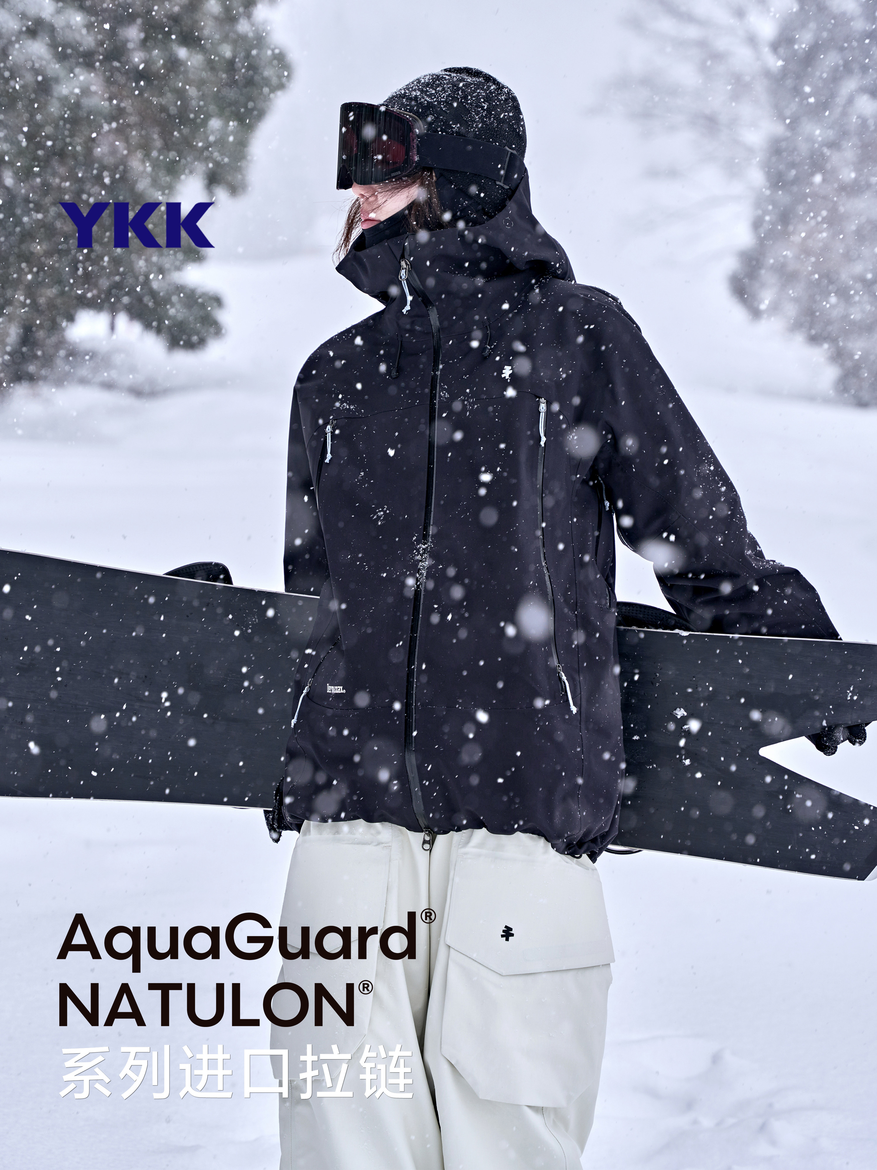 Awka Single-Board Hard-Shell Ski Jacket for Men and Women 2025 New Waterproof Jacket 3L Professional Ski Jacket Cold-Proof and Windproof