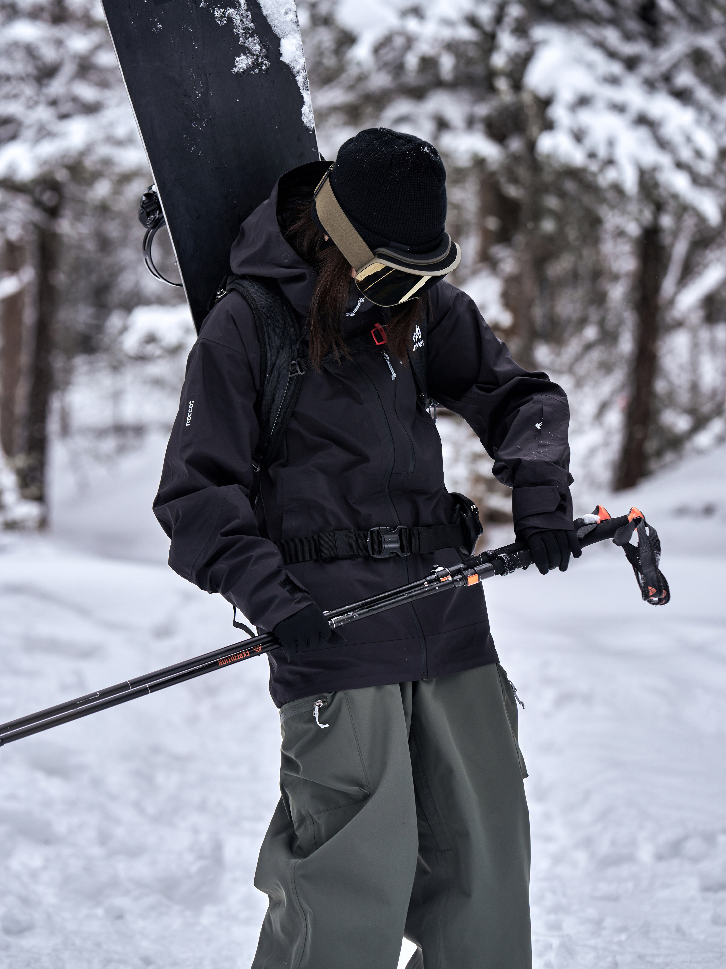 Awka Ski Jacket for Women and Men, 3L Professional Waterproof Snowboard Loose Top Jacket, 2025 New Model, Professional High-End Winter