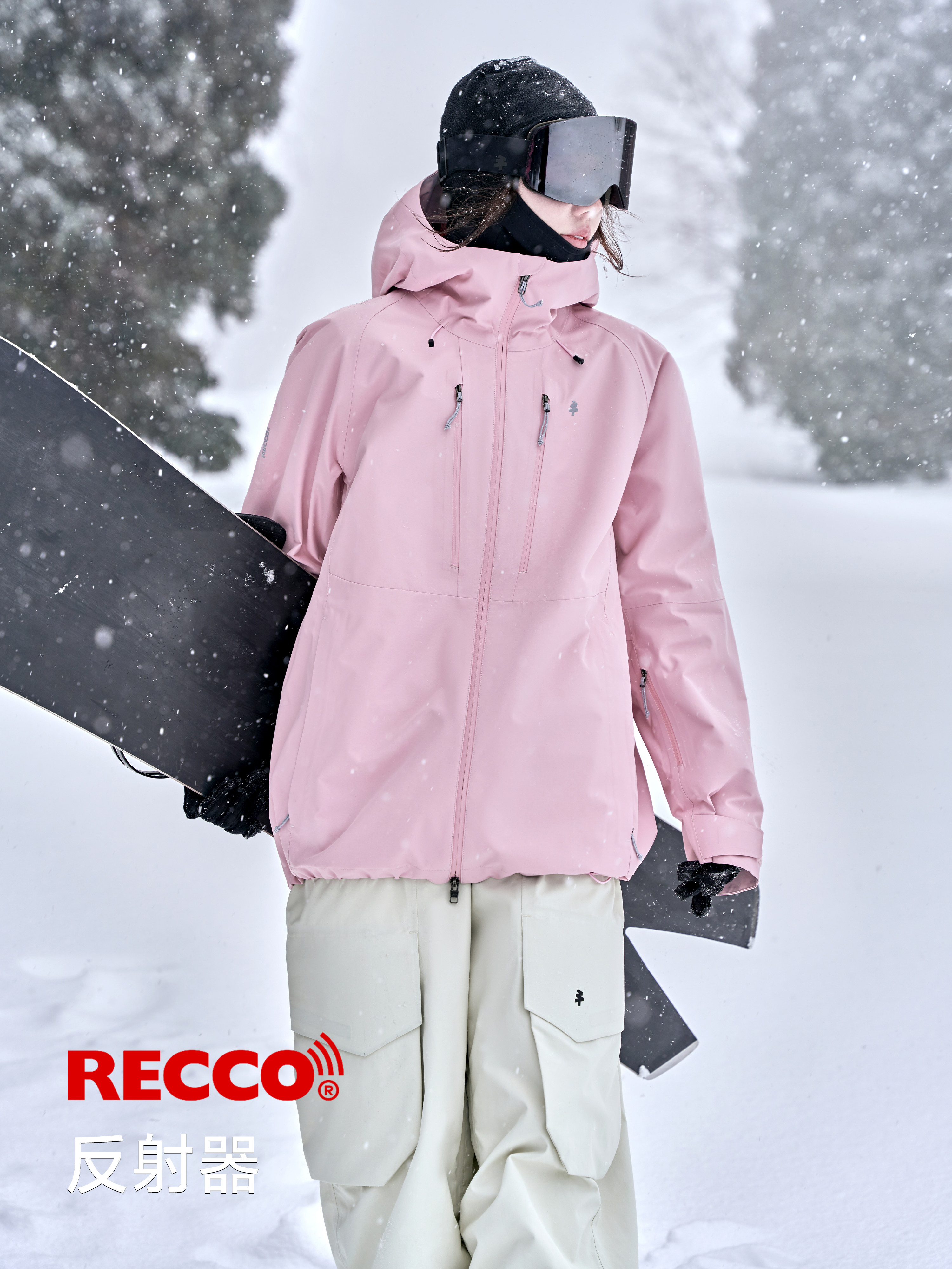 Awka Ski Jacket for Women and Men, Warm and Waterproof, Professional Snowboard 3L Jacket, Three-In-One down Liner