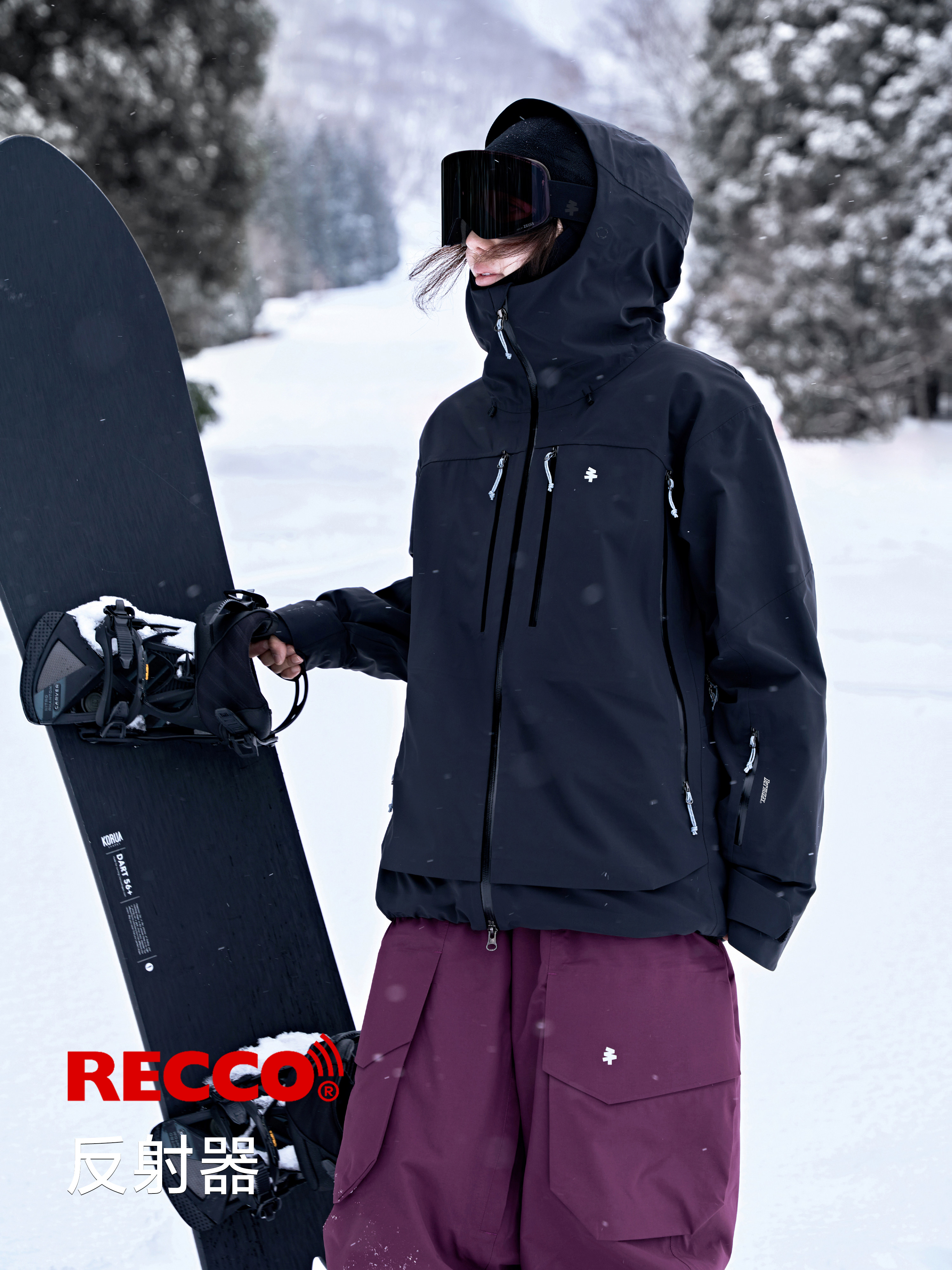 Awka Ski Jacket for Women and Men 3L Hard Shell Professional Waterproof Snowboard Jacket Waterproof Ski Jacket Winter