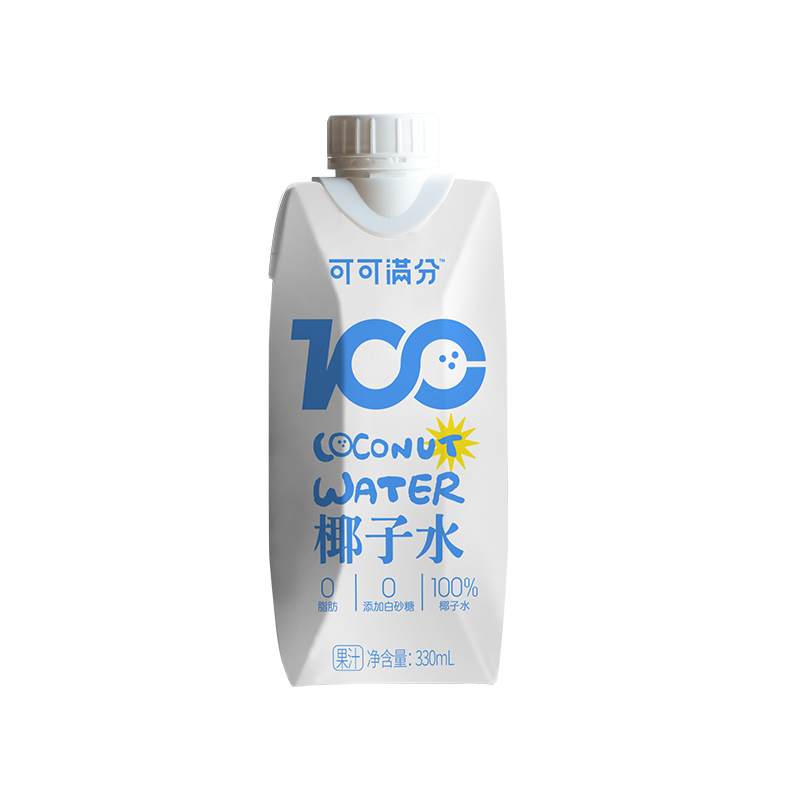 可可满分100%椰子水新鲜椰汁现榨NFC青椰果饮料孕妇0脂330ml*12瓶