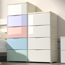 Japan imported Alice thickened drawer-type storage cabinet plastic bedroom childrens toys clothes storage chest of drawers