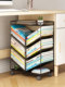 Under-Desk Bookshelf, Floor-Standing Storage Rack, Movable Trolley, Student Home Book Storage Rack, Small Bookcase Next to the Desk