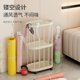 Corner Dirty Laundry Basket with Wheels, Double-Layer Storage Rack, Household Movable Partitioned Laundry Basket
