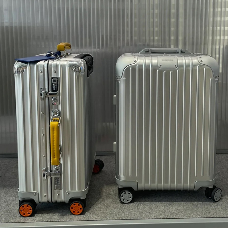 German All-Aluminum Magnesium Alloy Suitcase R Brand Trolley Case for Men Original 20inch Carry-On Travel Suitcase with Universal Wheels
