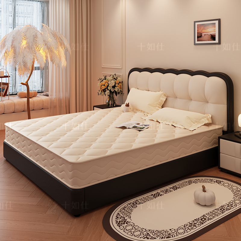 New Solid Wood Italian Minimalist Storage Bed, Modern Simple Light Luxury Cream Style Puff Bed, Master Bedroom Double Wedding Bed
