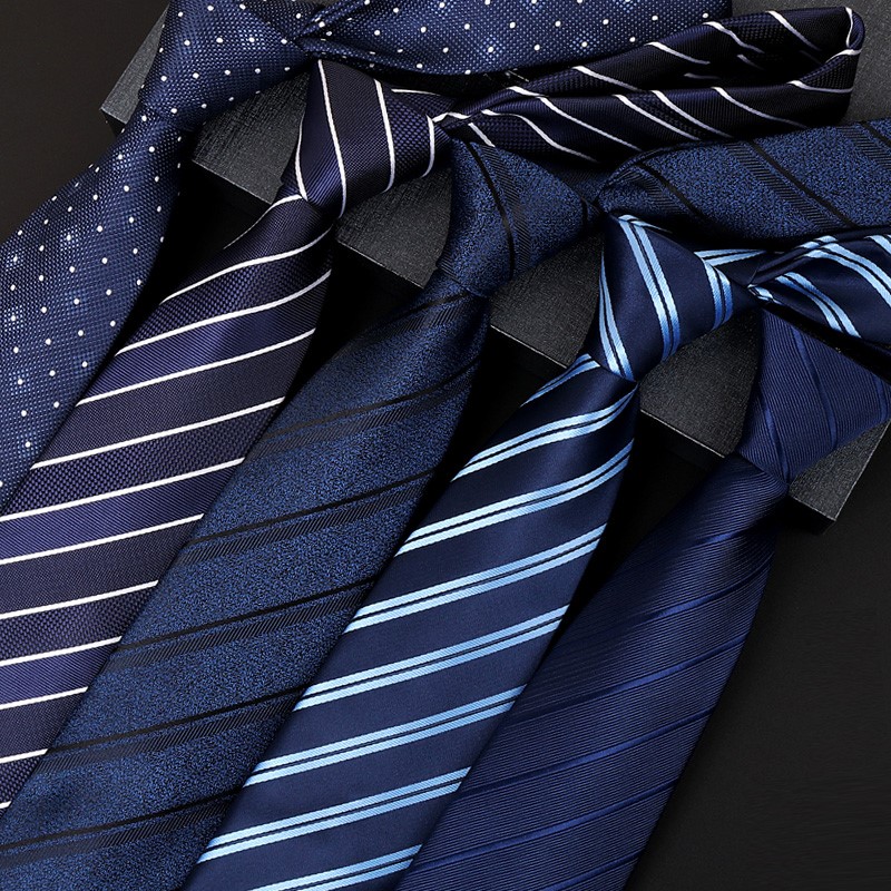 Tie male dress zipper groom married blue business free men black suit lazy pulled-