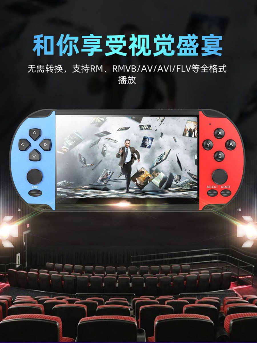 5.1inch Large Screen High-Definition Retro Classic Nostalgic Handheld Arcade Handheld Game Arcade Old-Fashioned Simulator Three Kingdoms Journey to the West Chronicles Rechargeable Fighting Coin-Operated Rechargeable Game Console