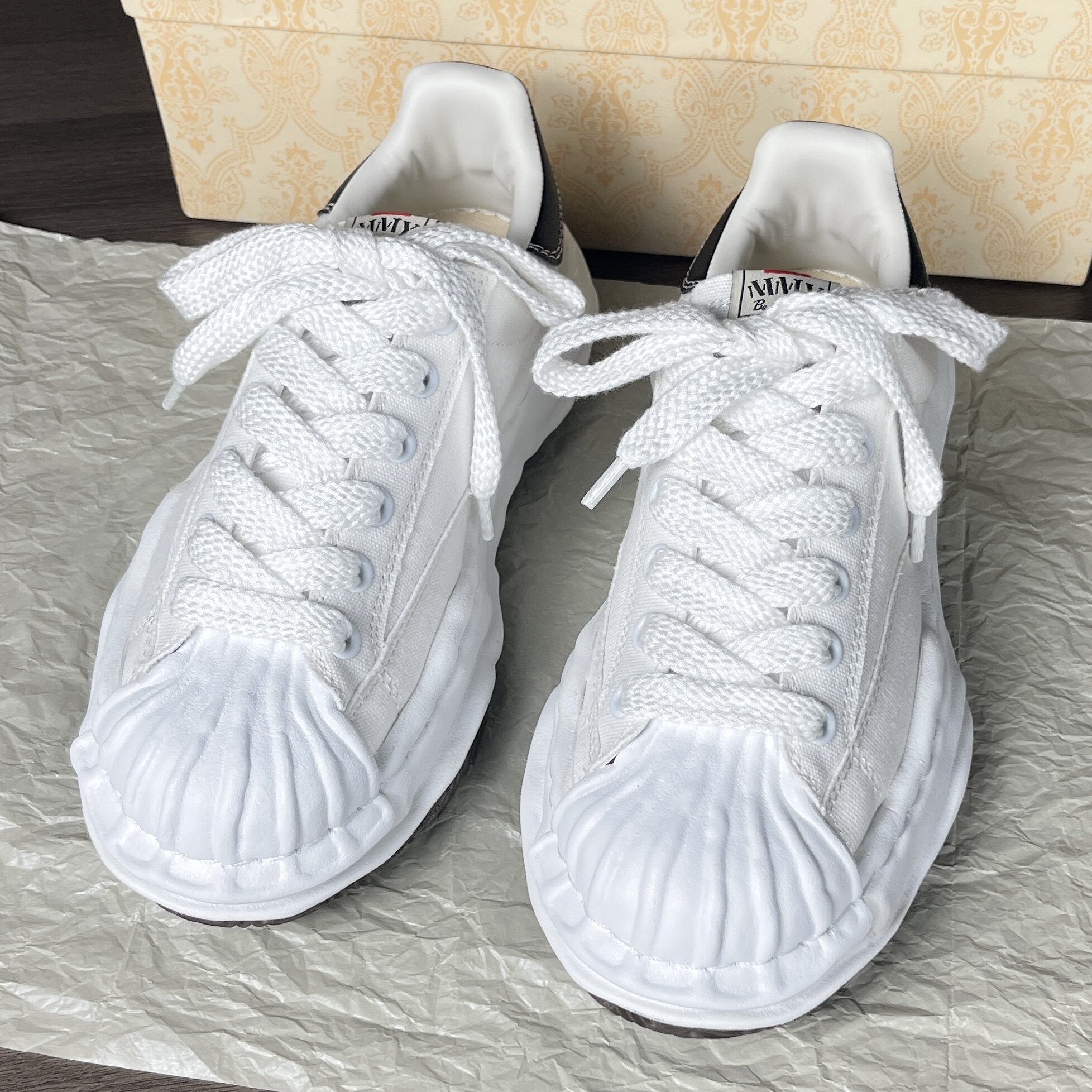 (high version) Yu Wenle the same kind of mmy three original conyu dissolved shoes male shell head thickness bottom plate shoes little white shoes