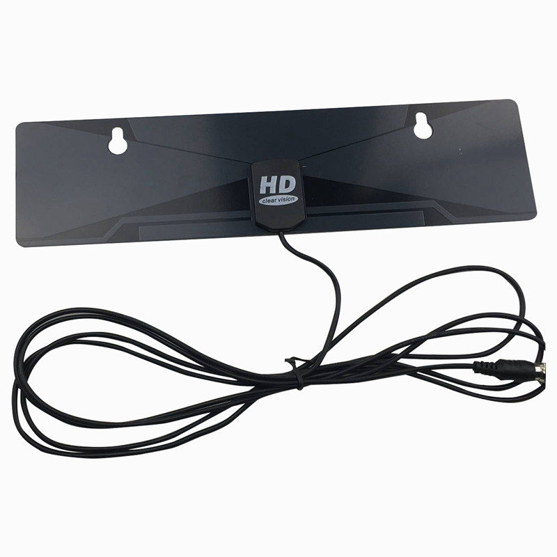 Digital Indoor TV Antenna 1080P HDTV HD VHF UHF FM Flat Box