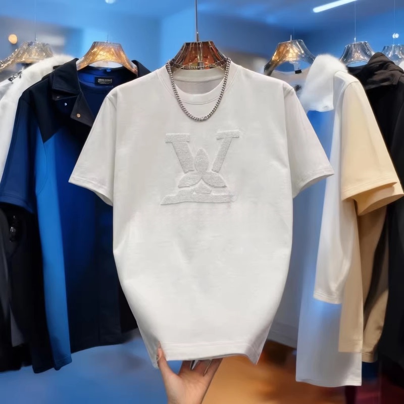 Hong Kong Lv K Summer Men's European and American Fashion Light Luxury Trendy Brand Shenzhen Nanyou Famous Replica Luxury Short-Sleeve T-Shirt Hong Kong Lv K Summer Men's European and American Fashion Light Luxury Trendy Brand Shenzhen Nanyou Famous Replica Luxury Short-Sleeve T-Shirt