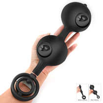 adjustable inflatable anal beads butt plug with rings dilato