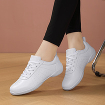 Competitive cheerleading shoes broadcast gymnastics competition shoes dance shoes soft sole square dance white aerobics shoes for women